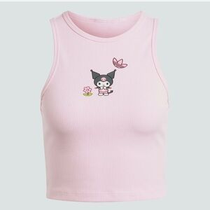 Adidas x Hello Kitty Kuromi Graphic Tank Top Pink Ladies